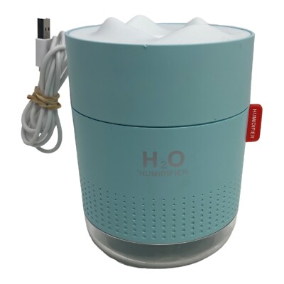   Portable Snow Mountain Mini Humidifier 500ML H2O USB Aroma Air Diffuser Blue