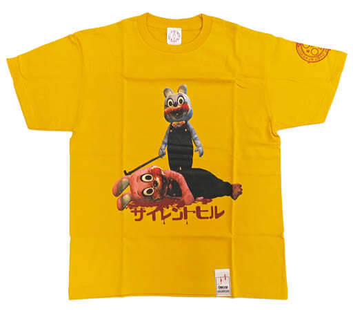 Konami Gecco Mamegyorai Silent Hill T-Shirt ROBBIE Mastard Yellow