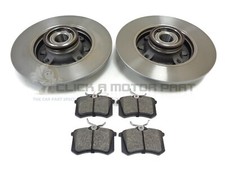 Rear 2 Brake Discs And Pads Fitted Wheel Bearings For Citroen C3 Mk3 1.2 1.5 HDi