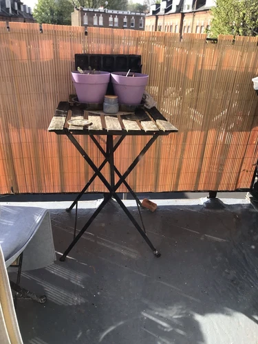 garden table With 2 chairs Metal Wood
