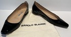 MANOLO BLAHNIK Black Patent Leather Flats Loafers Slipper Moccasin Shoes Bag 9.5 — photo 1