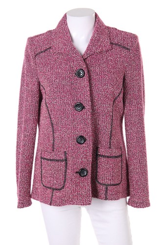 ATELIER GS Blazer Reverskragen Bouclé D 38 fuchsia schwarz-weiß