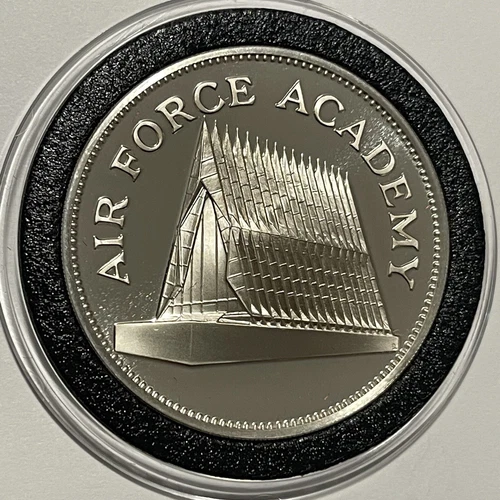 Air Force Academy Aerospace Rare Sterling Silver Collector Proof Coin Art Round