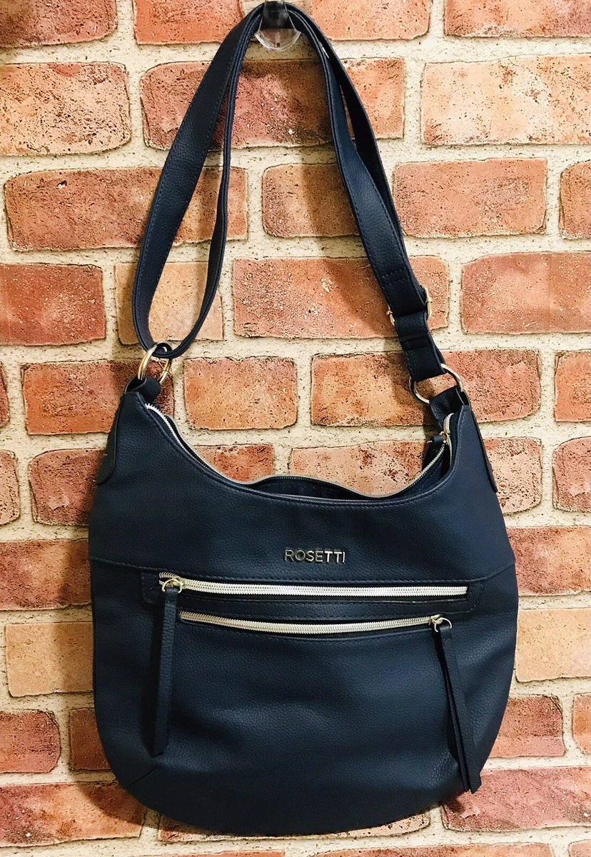Rosetti Royal Blue Pebbled Faux Leather Hobo Crossbody/Shoulder Ajustable  Purse | eBay