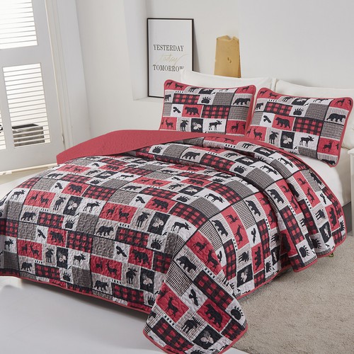Bohemia Floral Quilted Coverlet Patchwork Comforter Bedspread Set Rug Queen Size - Picture 93 of 207