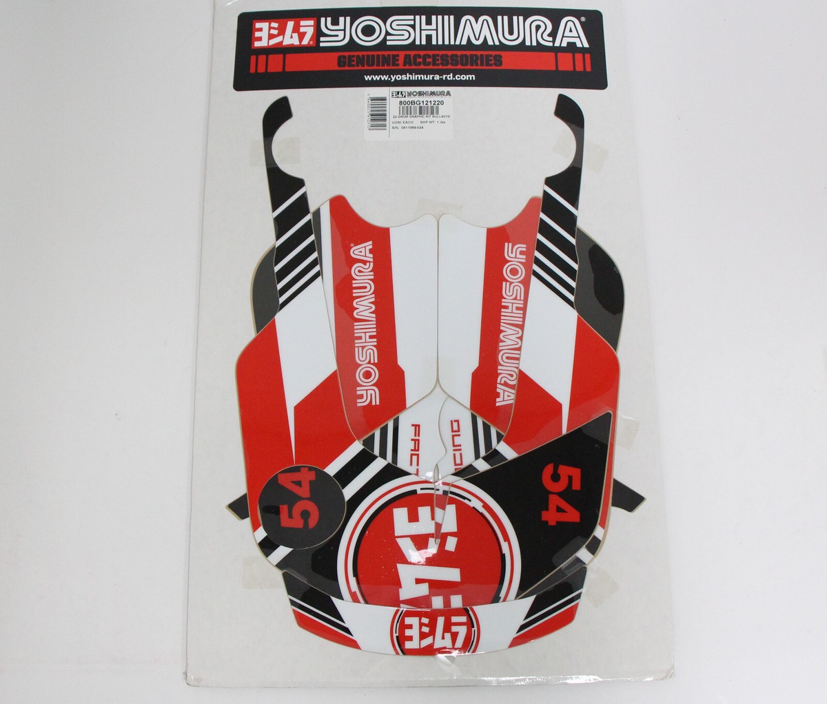 Yoshimura RED Graphics Kit BULLSEYE For 2022-2024 Honda GROM
