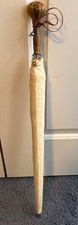 Vintage Umbrella w/ Woodlike Resin Handle Made in Italy 25.5" Never Used
