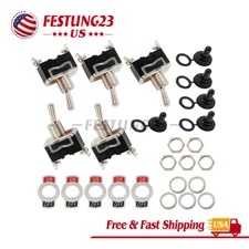 5X Toggle SWITCH ON/OFF Heavy Duty 15A 250V SPST 2 Terminal Car Boat* Waterproof