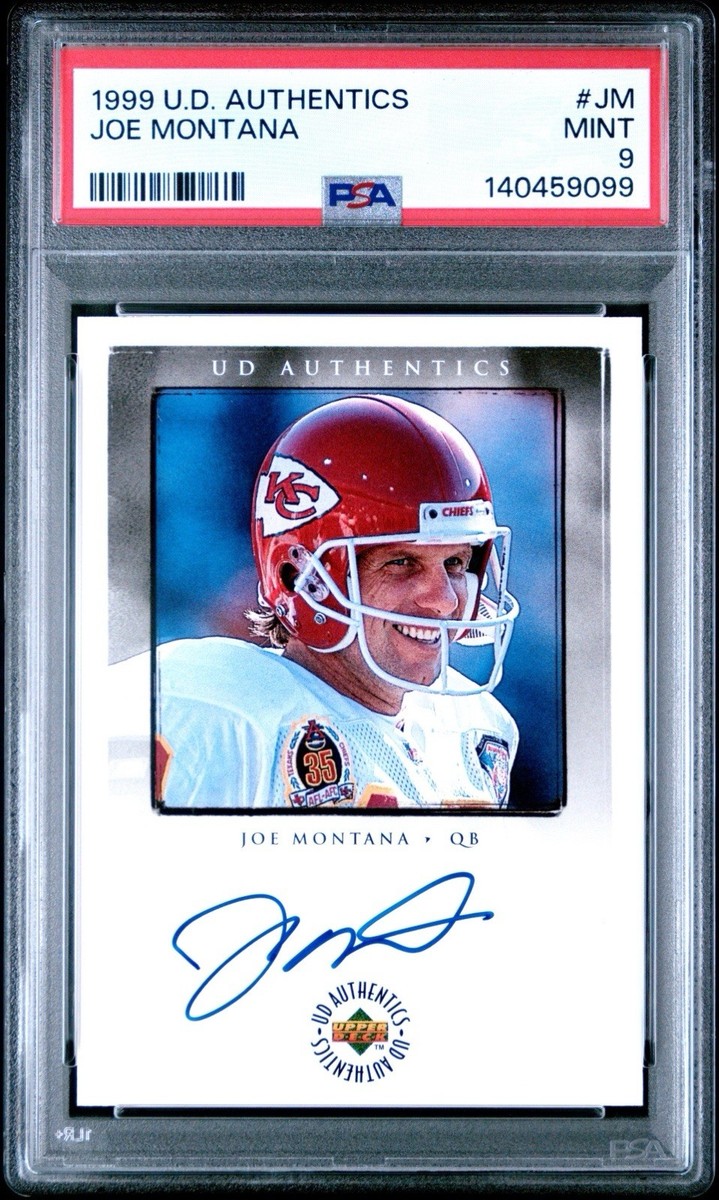JOE MONTANA 1999 Upper Deck Authentics Signatures #JM PSA 9 MINT