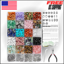 Jewelry Making Kits with 20 Colors Natural Irregular Crystal Beads Chips for DIY