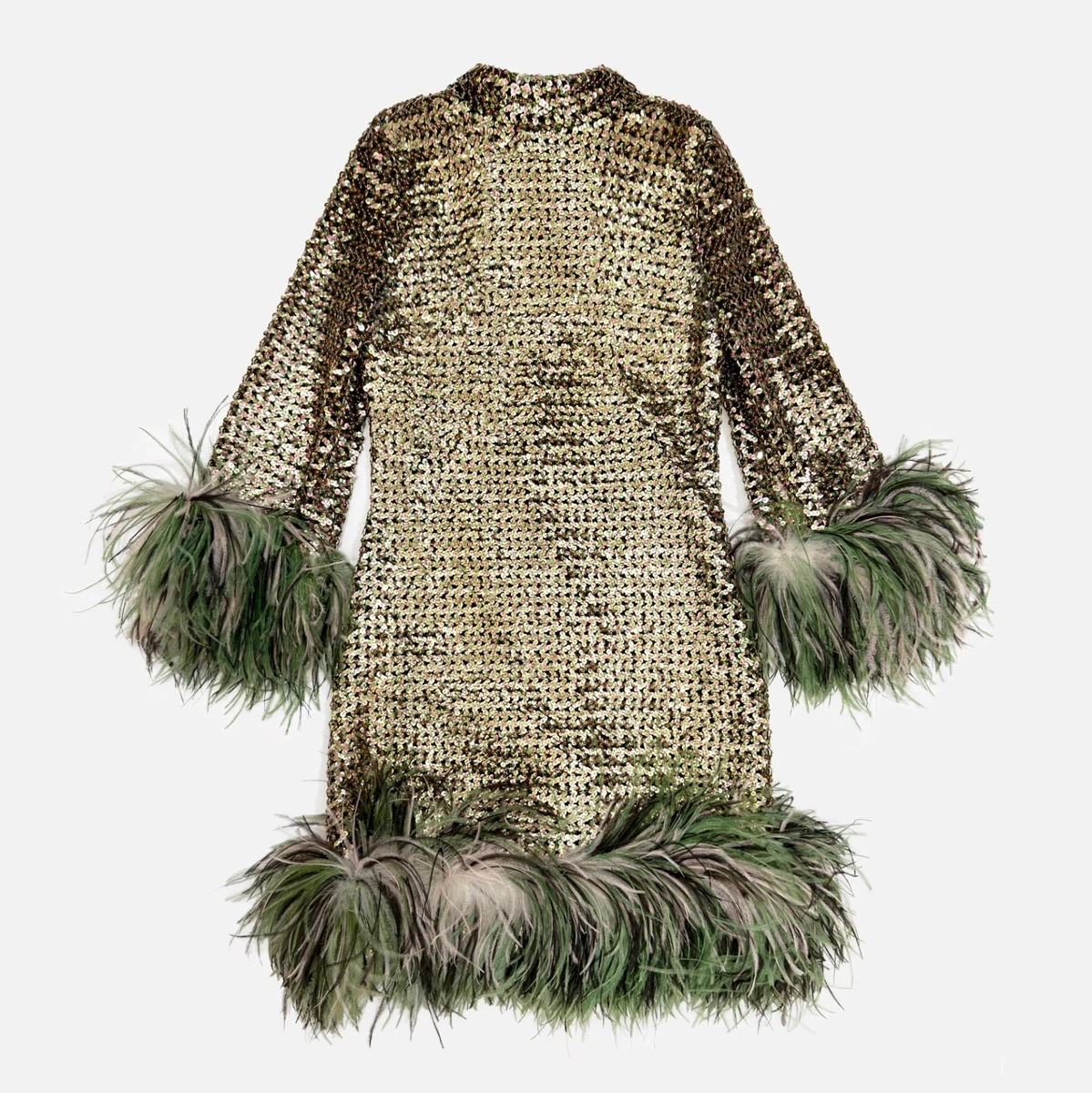 vintage feather dress products for sale | eBay