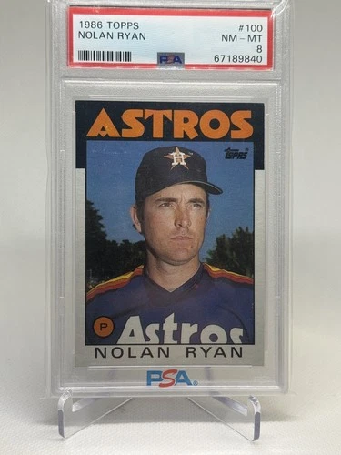 1986 Topps #100 Nolan Ryan PSA 8