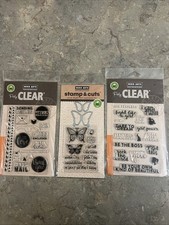 Lot Of 3 Hero Arts Stamp  Cuts Poly Clear