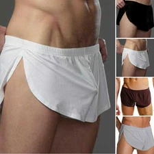 Pouch Trunks Hot Boxer Briefs Side Comfy Underpants Underwear Shorts All Size