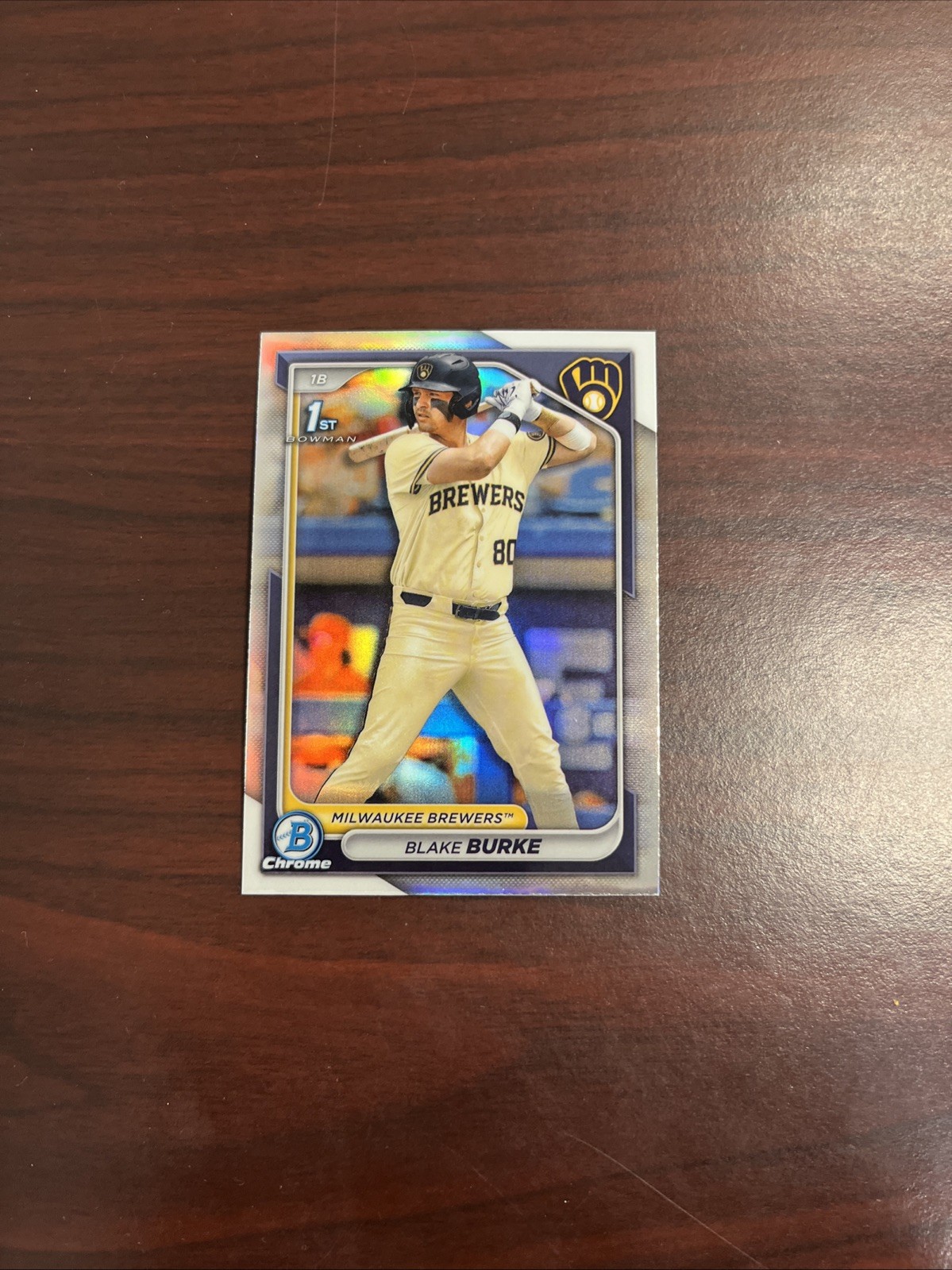 2024 Bowman Draft Blake Burke #BDC-95 Refractor Chrome 1st Milwaukee Brewers