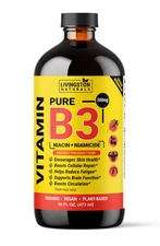 Pure Vitamin B3 Liquid Supplement 500mg Niacin Niacinamide Energy Vegan 16oz