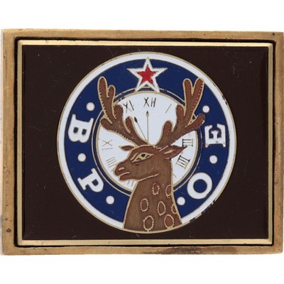 Brass Bpoe Benevolent Protective Order Elk Club Lodge Fraternal Vtg Belt Buckle
