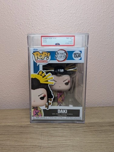 Daki "Demon Slayer" Animation 1534 Funko Pop! PSA is 8.5+ NM - MINT