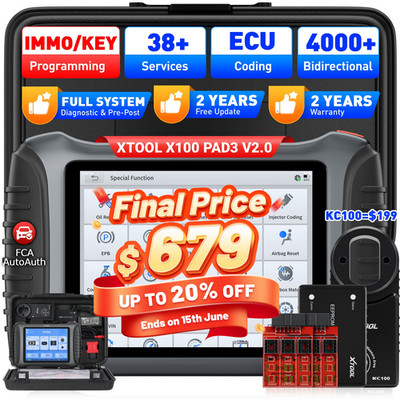 2026 XTOOL X100 PAD3 V2.0 IMMO Key Programmer Auto Diagnostic Tool 38+ Service