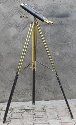 Brass Binoculars with Adjustable Tripod Nautical Home/Office Decor 25x Magnifier - Picture 8 of 8
