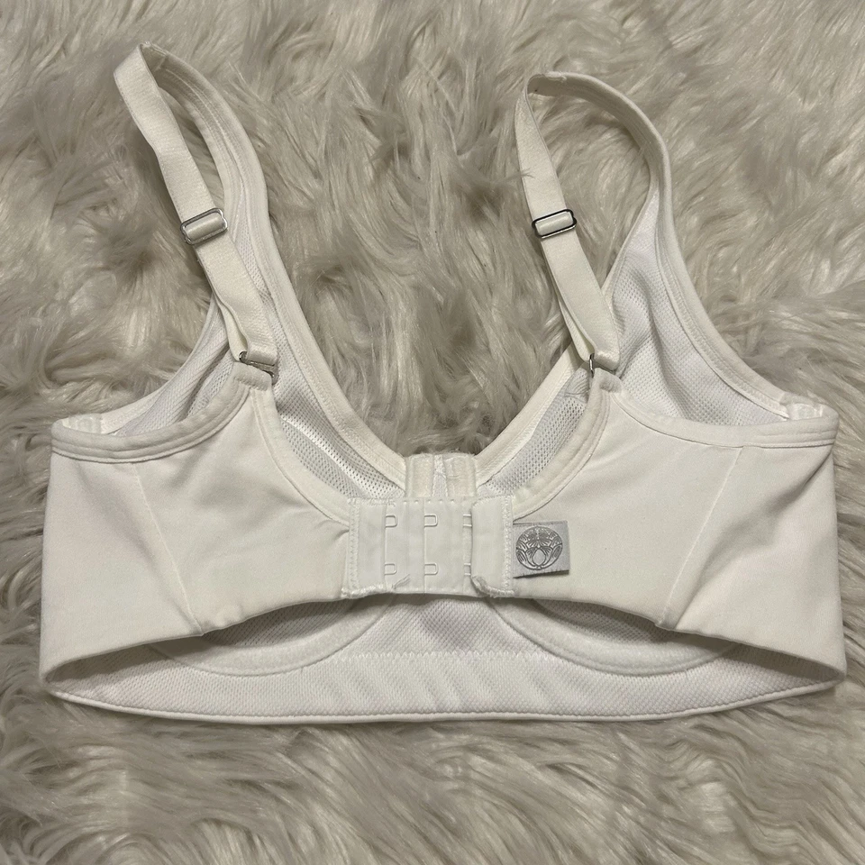 Sujetador deportivo Natori 32C blanco convertible Coolmax alto impacto rendimiento 731439 Foto 4 de 4