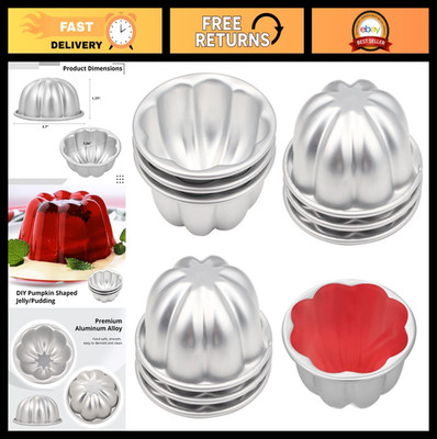 10Pcs Mini Fluted Cake Pans, Non-Stick Pudding Cup Molds for Baking, Easy Demold