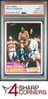 1981 TOPPS #21 MAGIC JOHNSON LAKERS HOF PSA 9 DNA AUTO 10