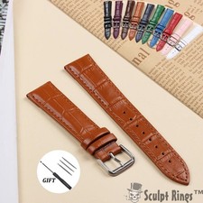 Genuine Leather Watch Band 10-24mm Calfskin Strap Universal Replacement