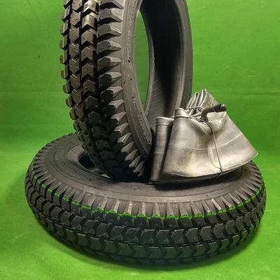 CST CHENG SHIN TIRE 2 x Reifen + Schlauch 3.00-8 Ø 350 x 85 schwarz 4PR E-mobil Scooter Elektromobil