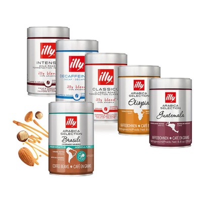 ILLY - 6 250 Gram Coffee Bean Jars | Choose Variant You Want