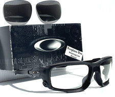 NEW Oakley SI SHOCKTUBE Matte Black BALLISTIC Clear  Grey Lens Sunglass 9329-10