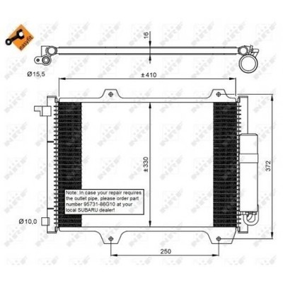Condenser, Air Conditioning EASY FIT NRF 35907 for Subaru