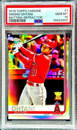 Shohei Ohtani ROOKIE CUP REFRACTOR BATTING SSP TOPPS CHROME NON AUTO ROY PSA 10