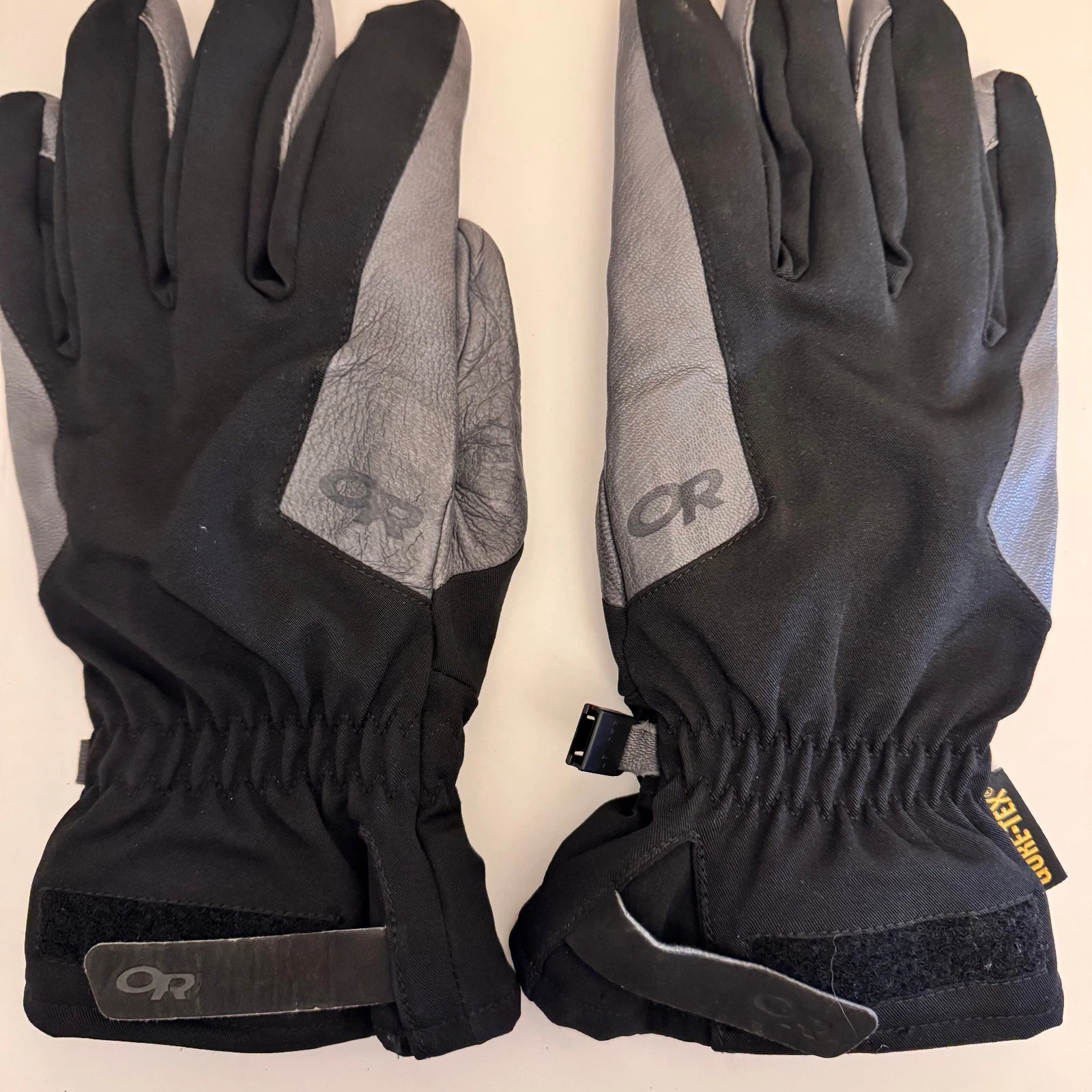 Outdoor Research Prophet GORE-TEX Gloves L Black with Gray Leather palms