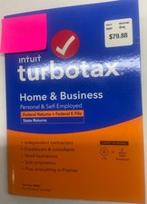 TurboTax Home Business 2020 CD Tax Software USED ONCE- please C description