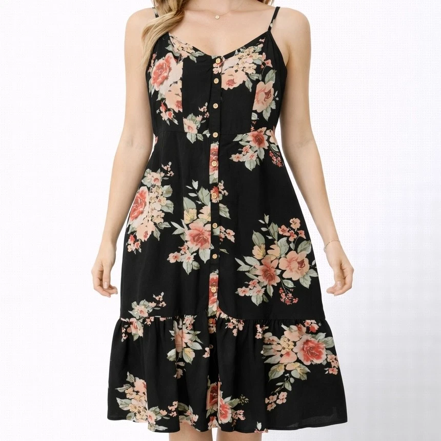 midi coral dress womens Tailored Button-Down Midi Dress