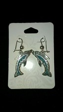 Dolphin Sterling & Turquoise earrings