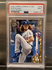 PSA 9 2020 TOPPS Complete Set #235 DUSTIN MAY {Flawless New slab} Gold Stars 🔥