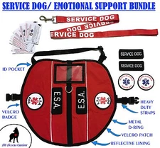 Service Dog & Emotional Support Animal ESA Vest Pocket Harness ALL ACCESS CANINE