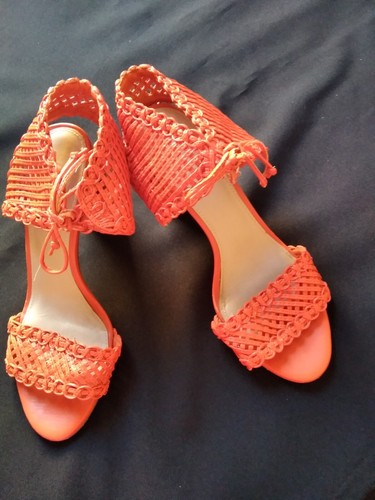 WittnerBurnt Orange Plaited Faux Leather Heeled Pumps.37.Preloved - Picture 2 of 8