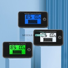 Digital LCD Voltmeter Battery Power Percentage Indicator for Lead Acid/Li-ion-