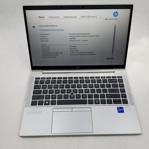 HP EliteBook 840 G8 Laptop Core i7-1185G7 3.0GHz 16GB RAM 512GB SSD No OS/AC