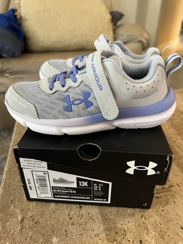 Under Armour Shoes GINF Assert 10 AC Little Girls' 13K Gray/Purple New In Box