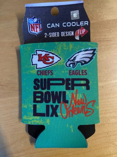 2025 Super Bowl 59 LIX Can Cooler Koozie Eagles Chiefs NOLA Official Lot of 2 - Picture 3 of 3