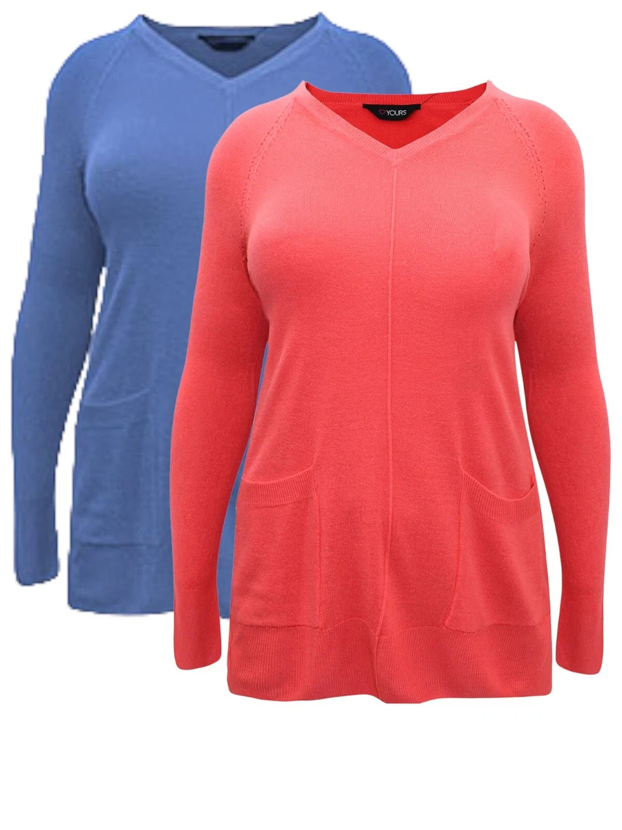 YOURS Plus Size Red Front Seam Detail Jumper