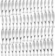 HESTYA Fishing Lures Spoons Fishing Metal Saltwater Treble Trout Lures Hard Meta