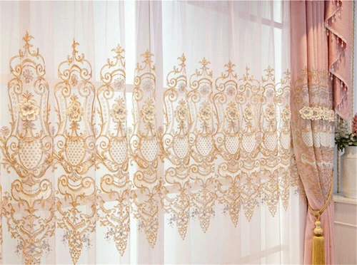 Luxury European 3D Floral Embroidery Blackout Curtain for Living Room 1 Panel - Picture 40 of 40