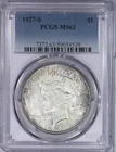 1927-S Peace Dollar $1 PCGS MS63 - Handsomely Toned!