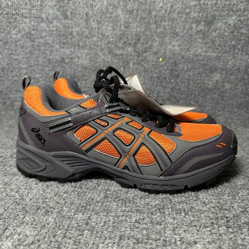 Asics Unisex 4 Running Shoes Rust Gray Mesh Low Top Lace Up Athletic Sneakers