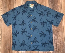 Vintage Paradise Found Made In Hawaii Aloha Hawaiian Shirt Palm Tree Medium